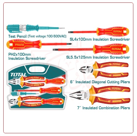 طقم عدة 6 قطع معزول 1000 فولت