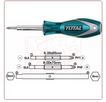 مفك 6 في 1 توتال