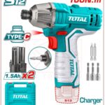 مفك مسمار دقاق بطارية 12 فولت تايب سي