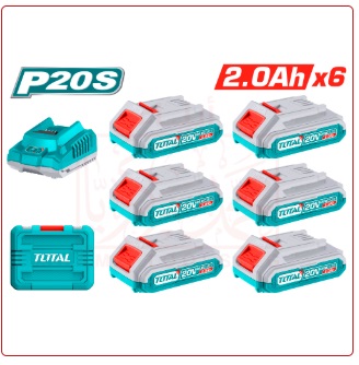 طقم 6 بطارية 2 أمبير و شاحن