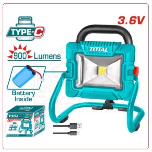 كشاف محمول 20 فولت 20 وات بطارية داخلية تايب سي